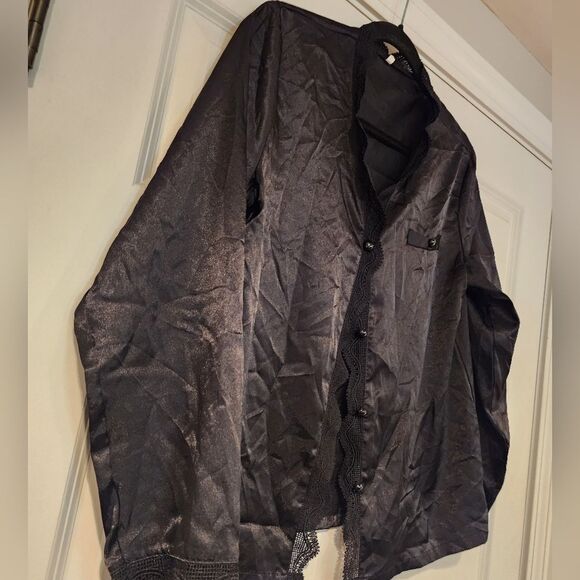 Silky black lightweight cardigan - Picture 3 of 4